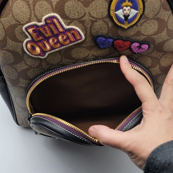 Coach x Disney Court Backpack in Signature Canvas with Patches CC148 main image 3